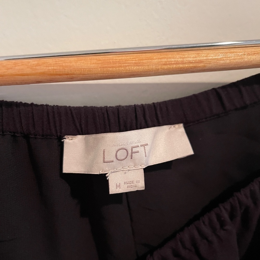 Off the shoulder mini, black dress. Loft, medium. - Picture 2 of 2